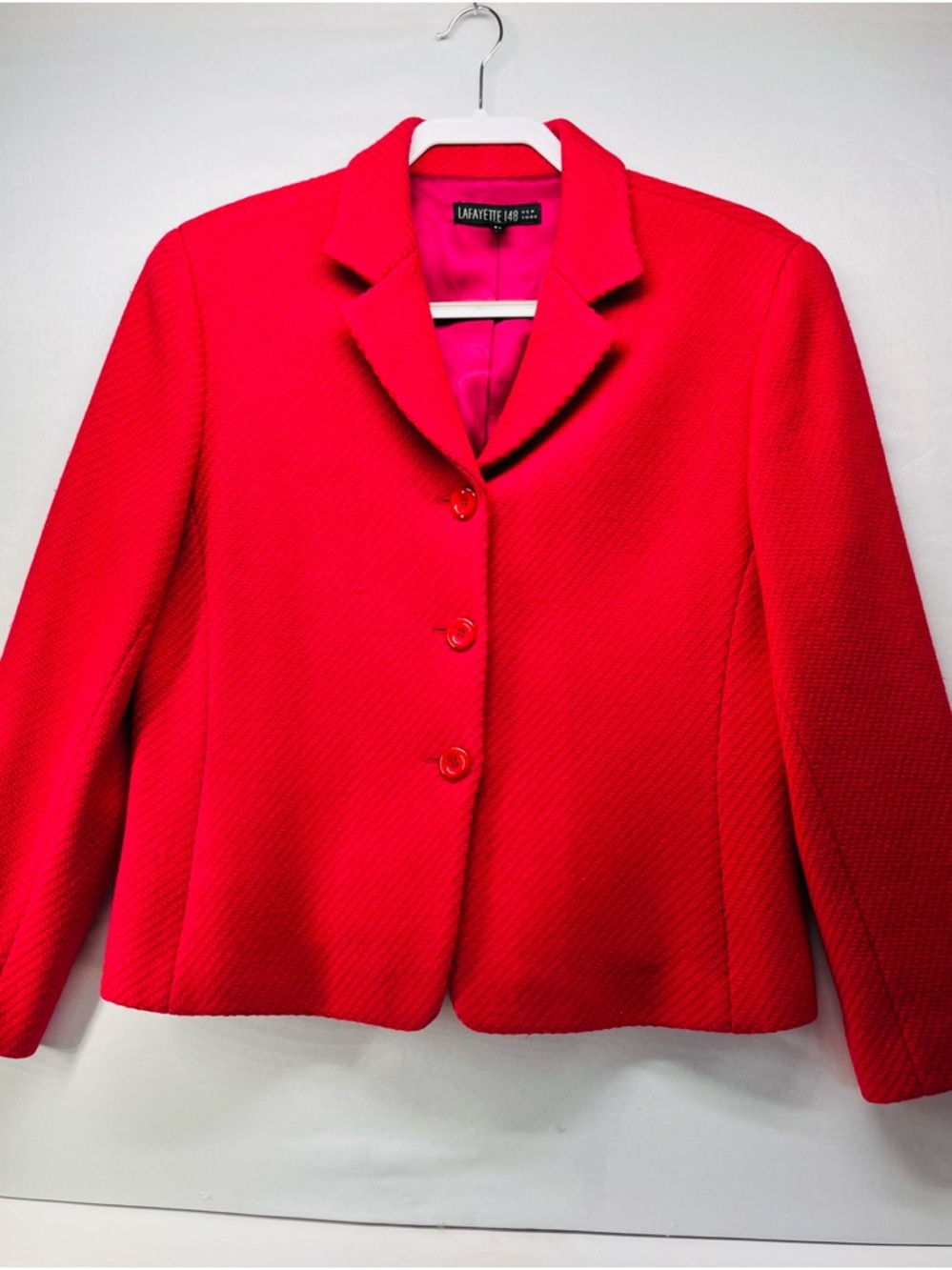 Lafayette 148 New York Vibrant Red Tailored Blazer